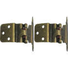 Laurey Antique Brass Self-Closing Overlay Hinge with Wood Screws (2-Pack) Image 2